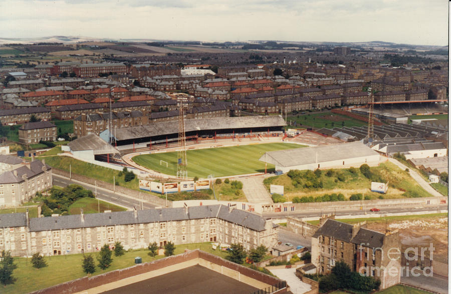 Dundee FC - Dens Park - Aerial View 1 - Leitch - August 1988 Photograph by Legendary Football Grounds
