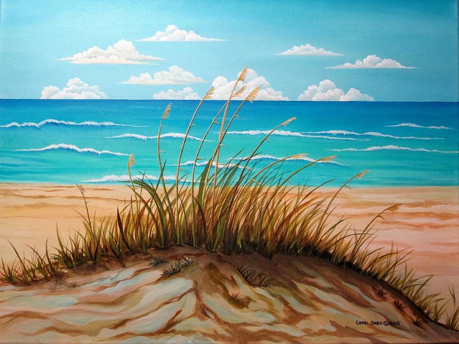 Dune by the Seashore Painting by Carol Sabo