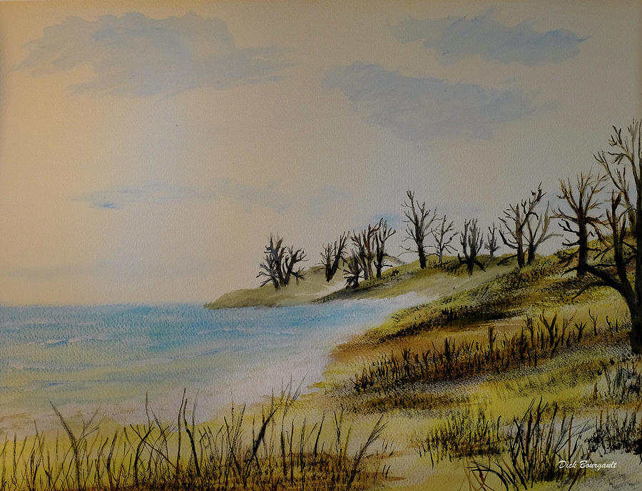 Dune Trees Painting by Dick Bourgault