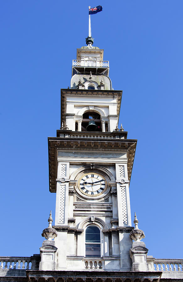 Architecture Photograph - Dunedin City Clock by Ramunas Bruzas