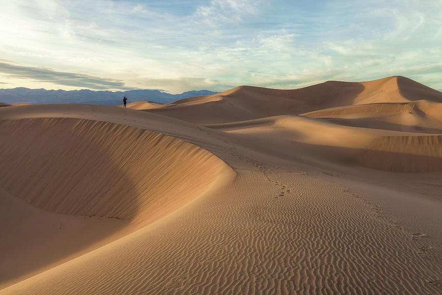 Dunes and Hiker Photograph by Jonathan Nguyen