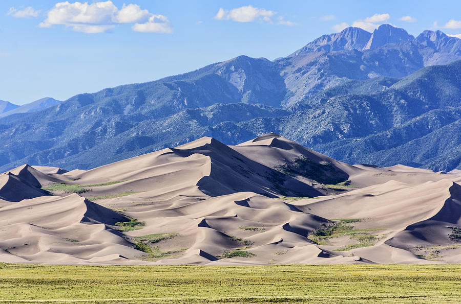 Dunes and Sangre de Cristo Mountains Photograph by Betty Eich