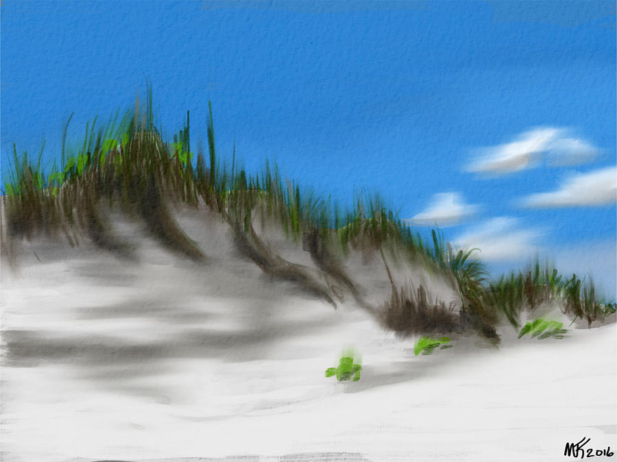Dunes And Sea Oats Digital Art by Michael Kallstrom