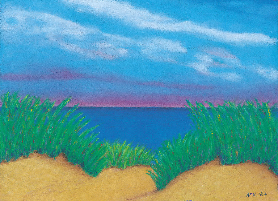 Provincetown Pastel - Dunes at Dawn by Anne Katzeff