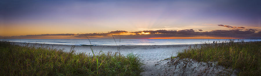 Dunes at Dawn Panorama Photograph by Debra and Dave Vanderlaan