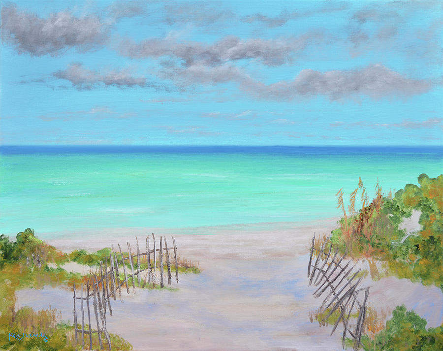 Dunes Beach Painting by Ken Figurski