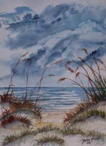 DUNES seascape fine art poster print seascape Painting by Derek Mccrea DUNES seascape fine art poster print seascape Painting by Derek Mccrea
