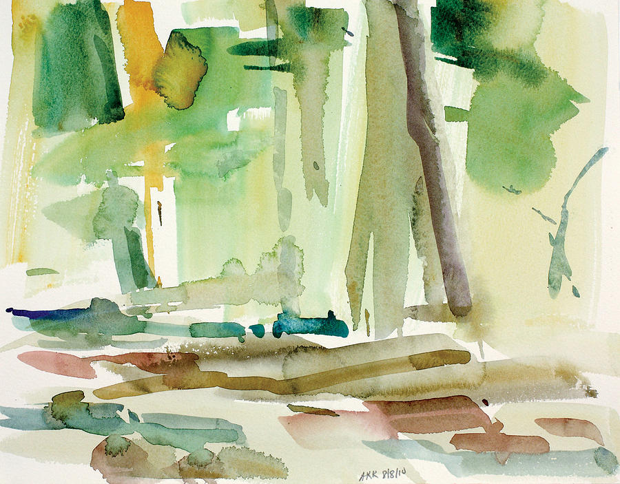 Tree Painting - Dunfield-Creek-_20-11x14 by Arthur Kvarnstrom