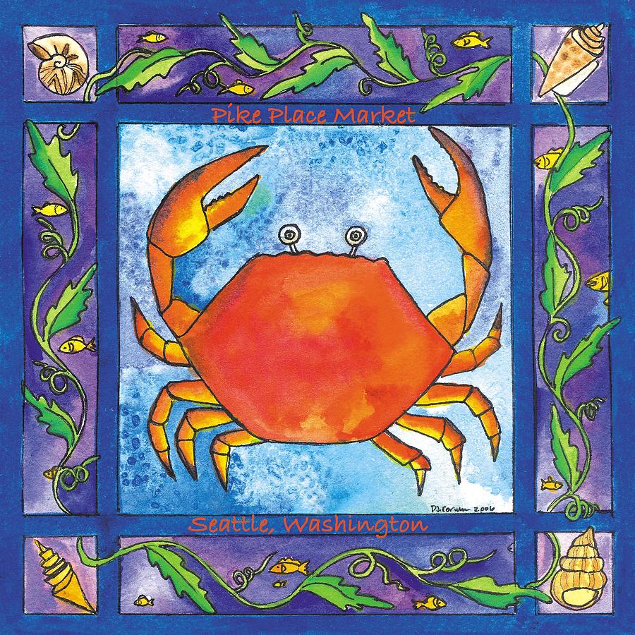 Dungeness Crab Painting by Pamela  Corwin