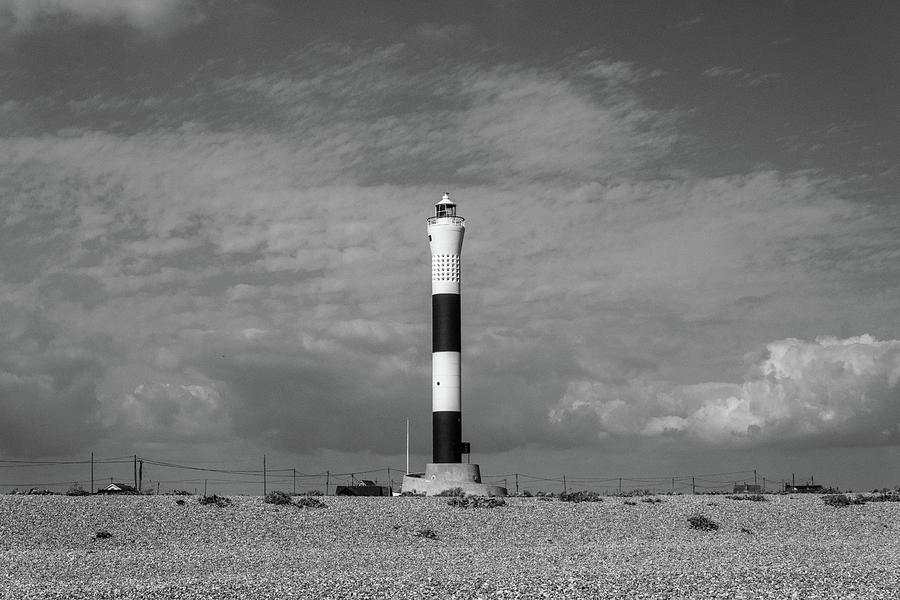 Black And White Photograph - Dungeness Lighthosue by Jonathan Harbourne