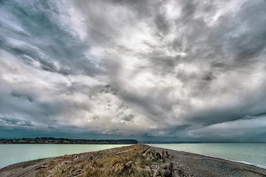 Dungeness Storm Clouds Photograph by Geoffrey Ferguson