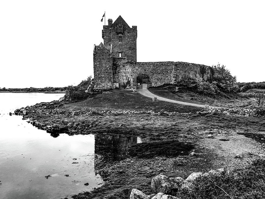 Dunguaire Castle BW - Ireland Photograph by Lexa Harpell