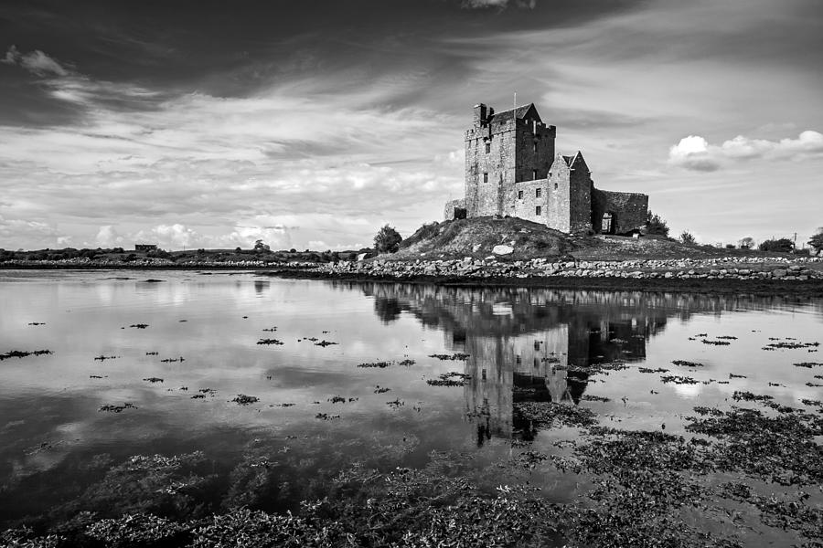 Dunguaire Castle in Black and White Photograph by Pierre Leclerc Photography