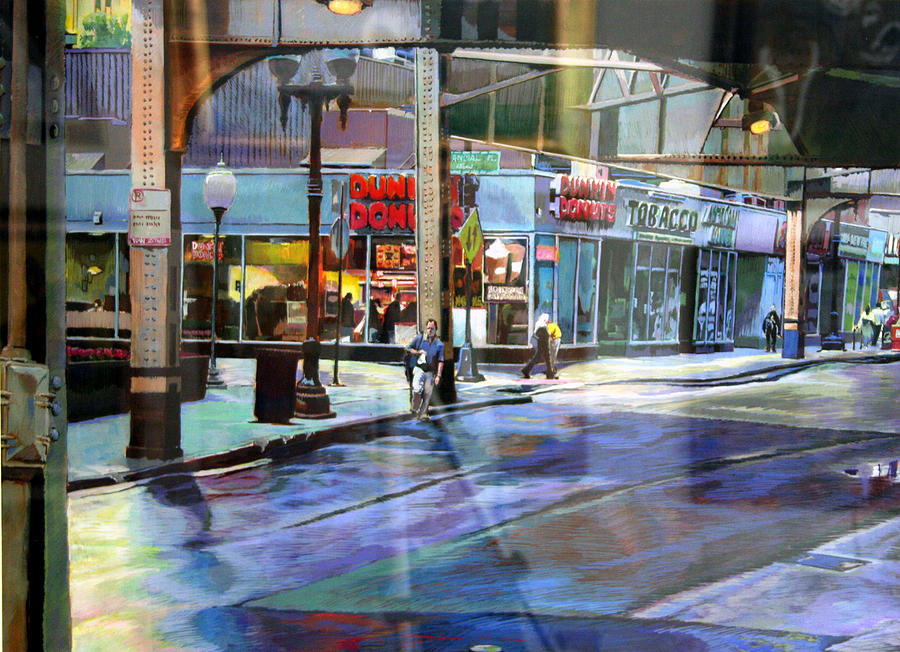 Cityscape Painting - Dunkin Donuts by Stuart Roddy