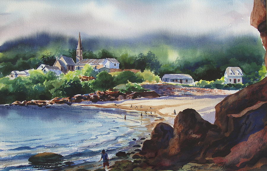 Landscape Painting - Dunmore East by John Fitzgibbon Landscape Painting - Dunmore East by John Fitzgibbon