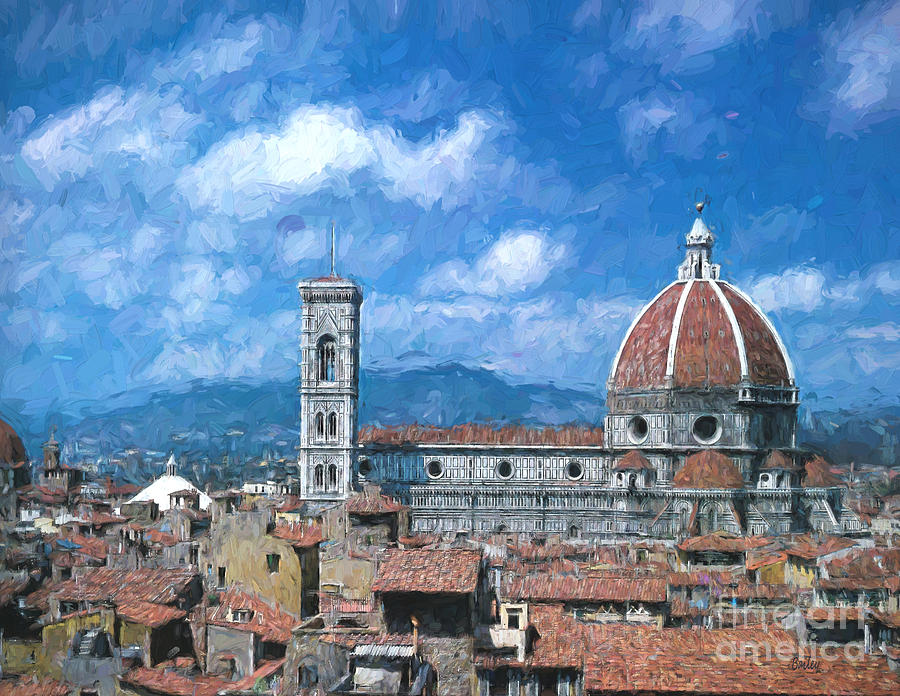 Duomo Florence Italy Painting by Steve Bailey