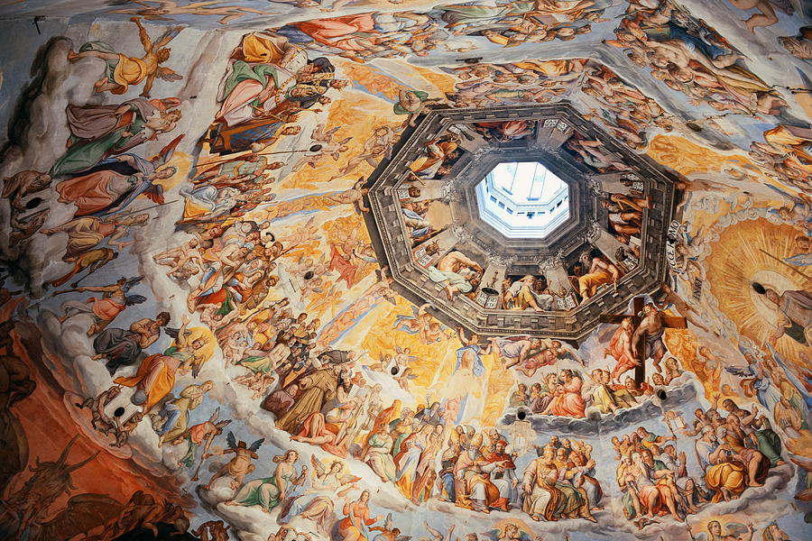 Duomo Santa Maria Del Fiore fresco Photograph by Songquan Deng