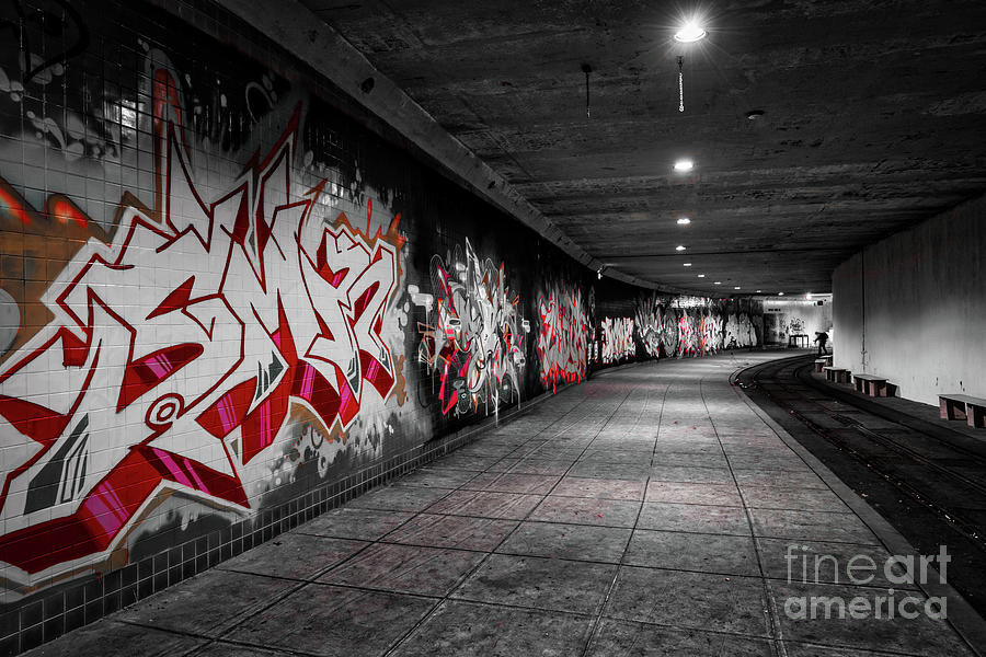 Dupont Underground tunnel graffiti Photograph by Izet Kapetanovic