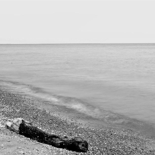 Black And White Photograph - Durand Beach in BW by Justin Connor