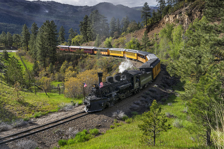 Transportation Photograph - Durango Silverton Railroad Colorado DSC03994 by Greg Kluempers
