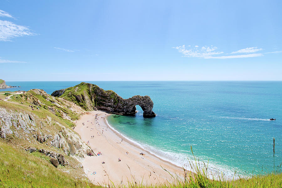 Durdle Door And Beach Photograph By Simon J Beer - Fine Art America