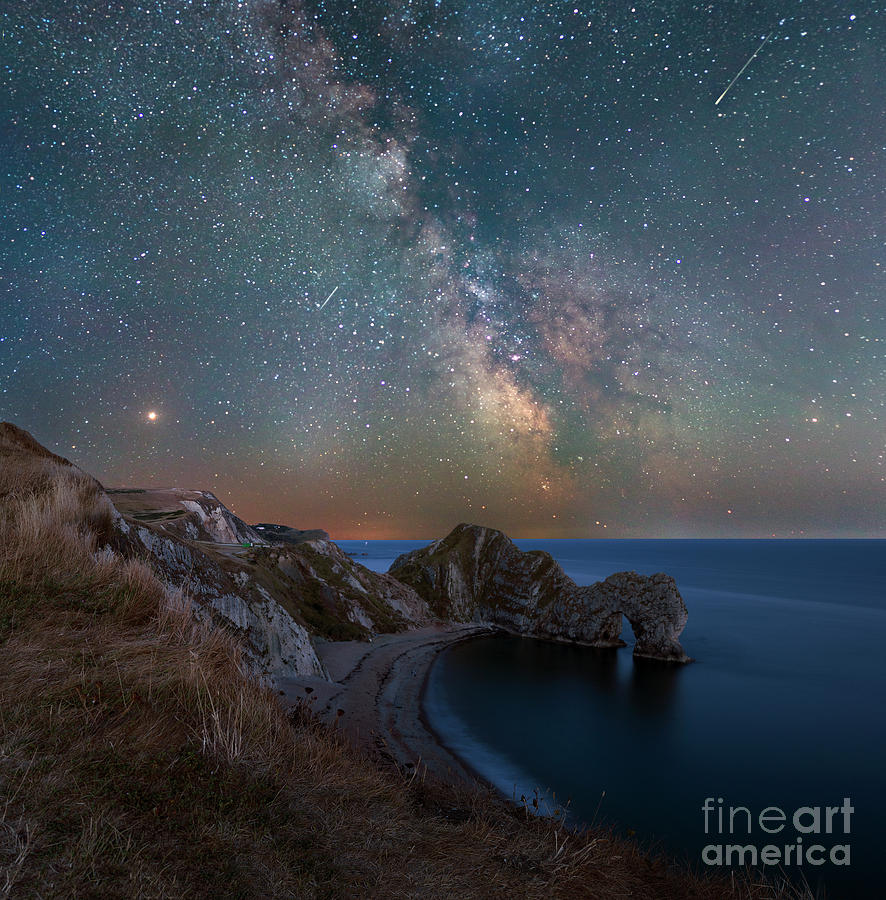 Nature Photograph - Durdle Door and the Jurasssic Coast At Night by Ian Haworth
