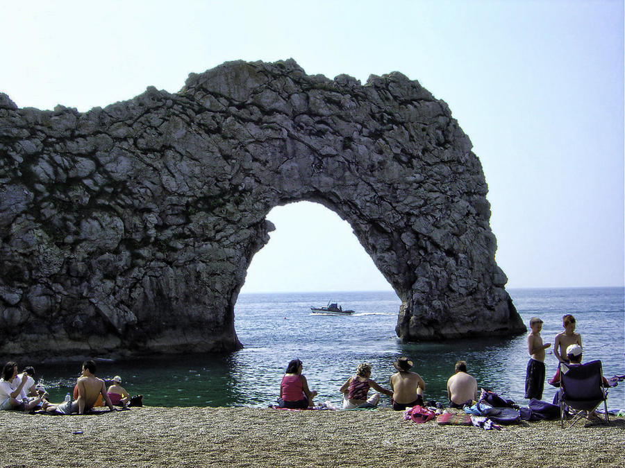 Summer Photograph - Durdle Door Beach by Phyllis Taylor