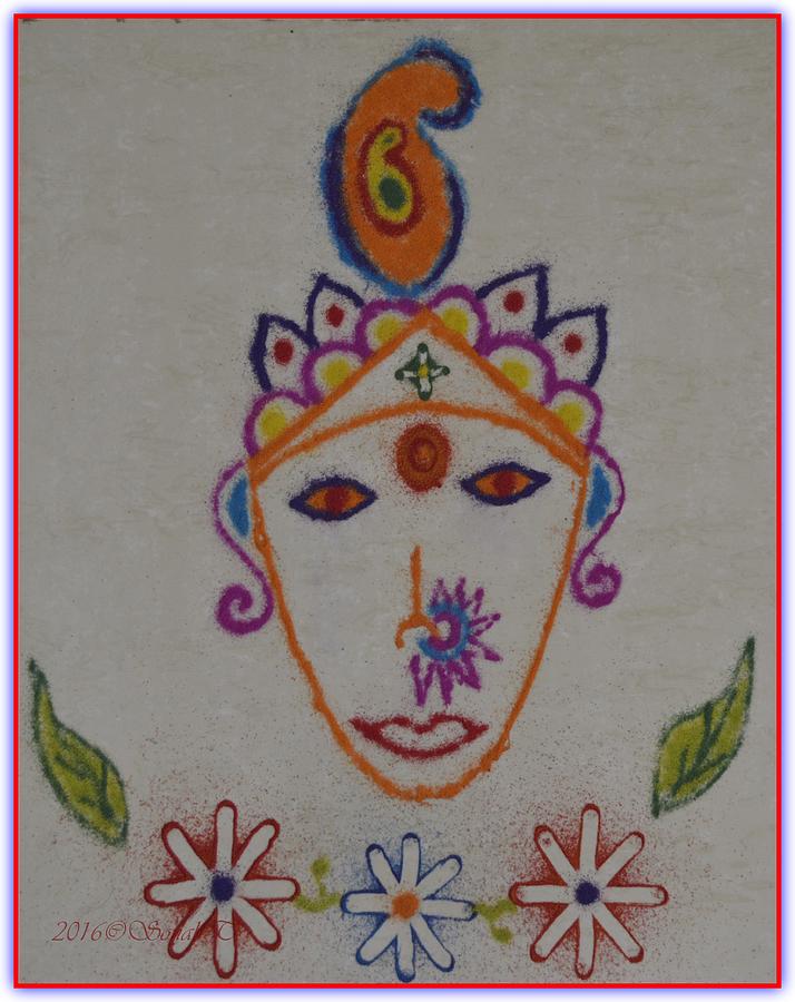Durga Bhavani Pastel by Sonali Gangane