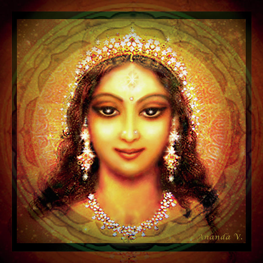 Devi Mixed Media - Durga in the Sri Yantra by Ananda Vdovic Devi Mixed Media - Durga in the Sri Yantra by Ananda Vdovic
