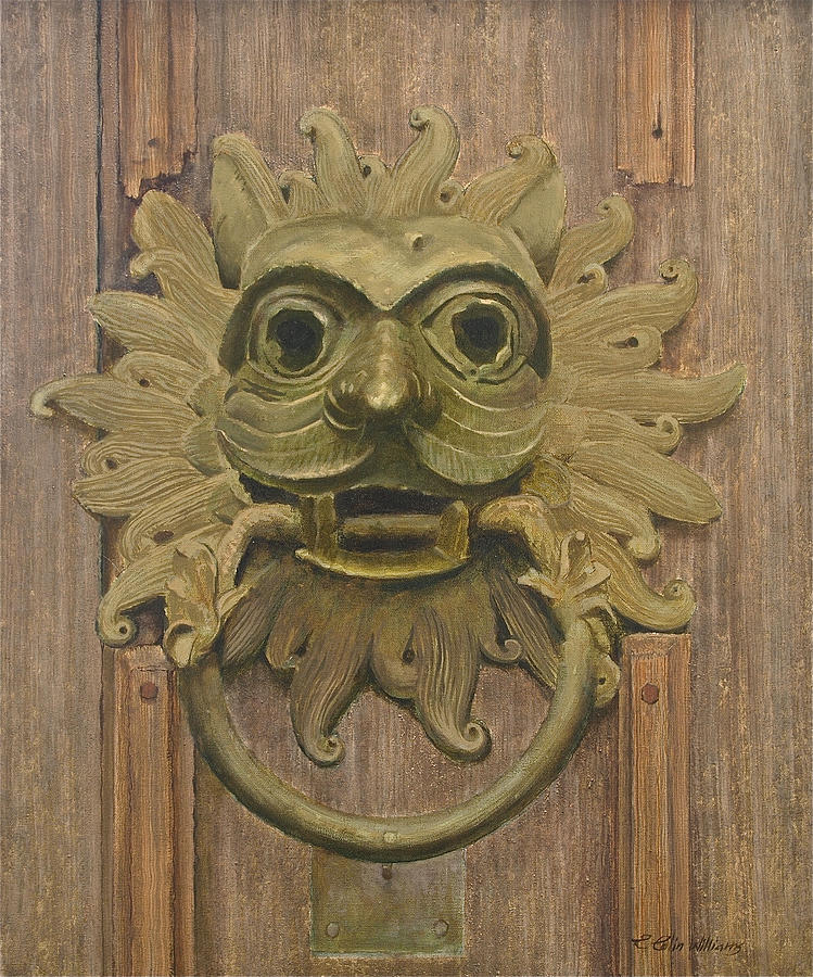 Durham Cathedral Door Knocker Painting by E Colin Williams ARCA