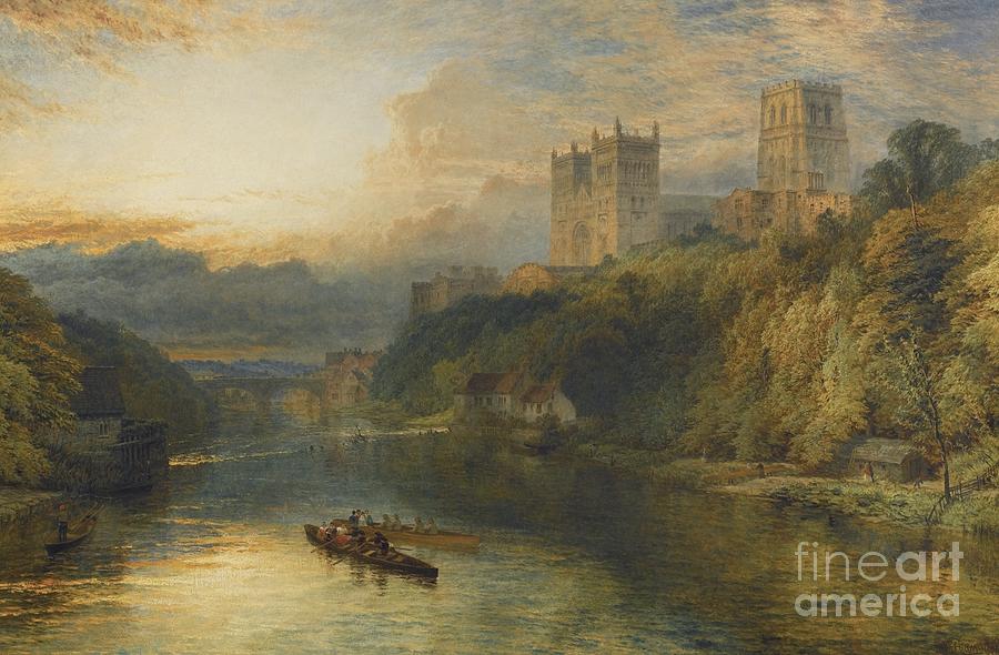 Durham Cathedral From The River Painting by MotionAge Designs