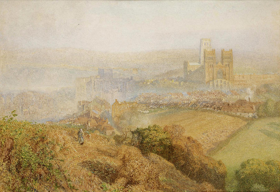 Durham Misty with Colliery Smoke Drawing by Alfred William Hunt