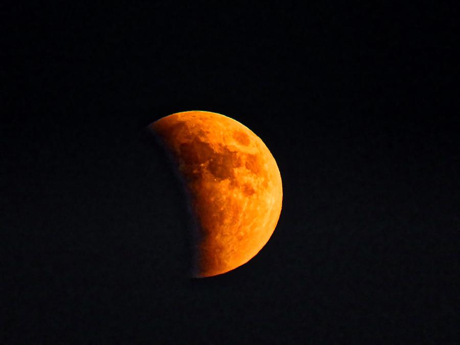 Aries Moon During the Total Lunar Eclipse Photograph by Judy Kennedy