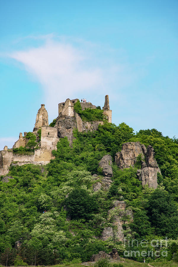 Durnstein Castle and Stone Outcroppings Photograph by Bob Phillips