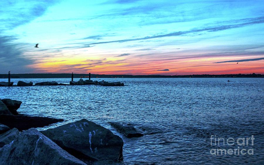 Dusk at Greenwich Bay Photograph by Lisa Kilby - Fine Art America