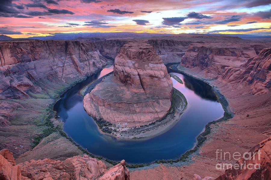 Dusk At Horseshoe Bend Photograph by Adam Jewell