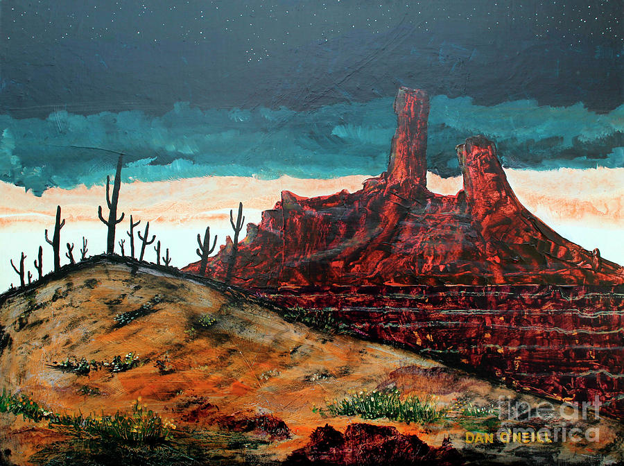 Dusk at Red Rock Painting by Dan O'Neill