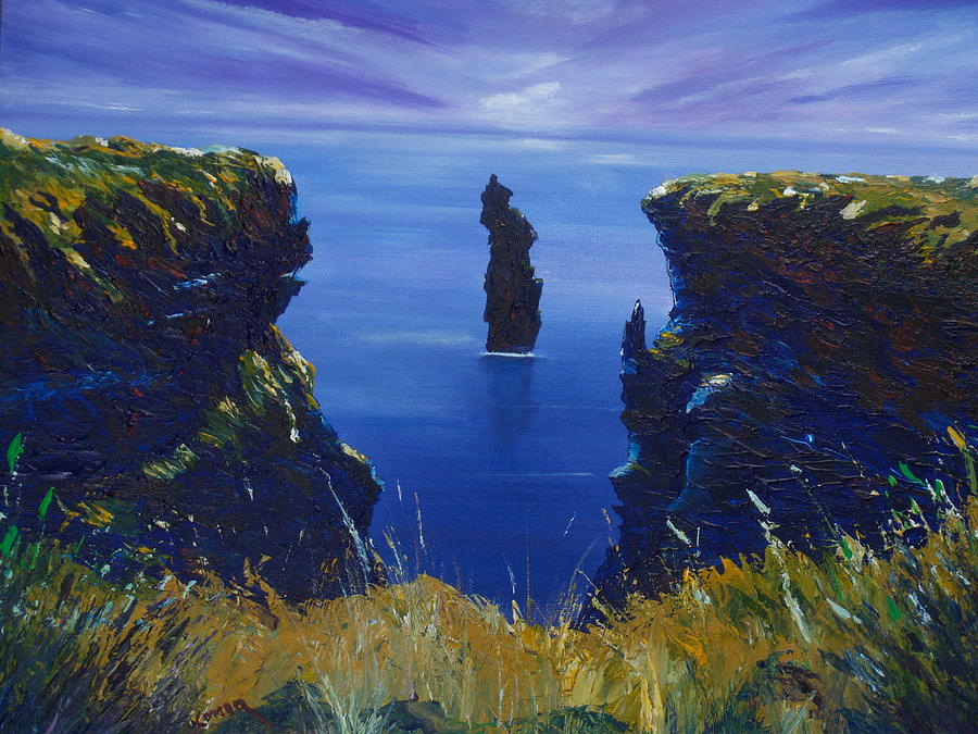 Dusk at the Devils Castle Painting by Conor Murphy