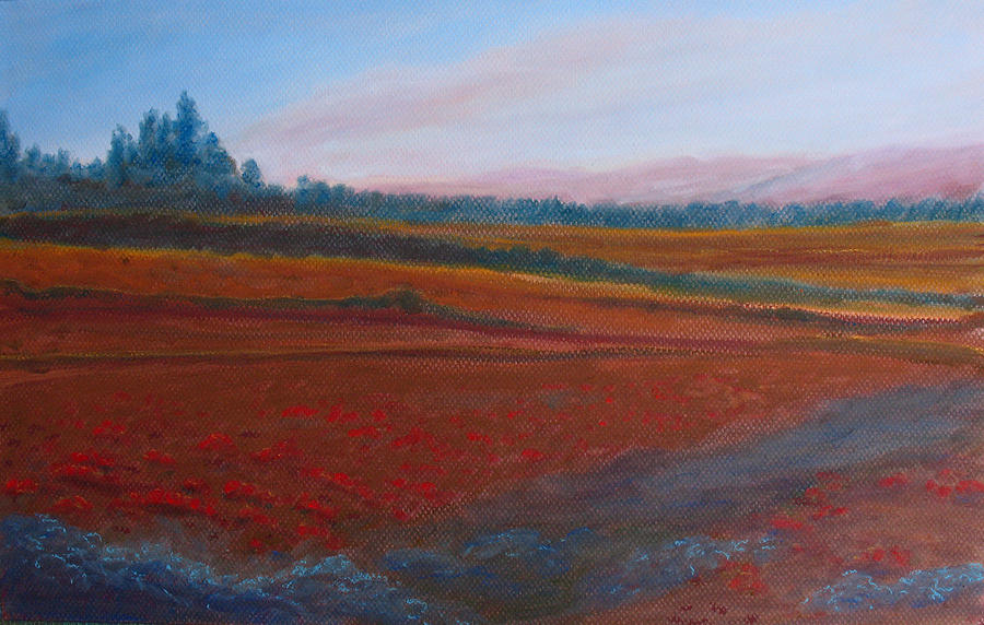 Dusk Falls on the Pumice Field Painting by Jenny Armitage
