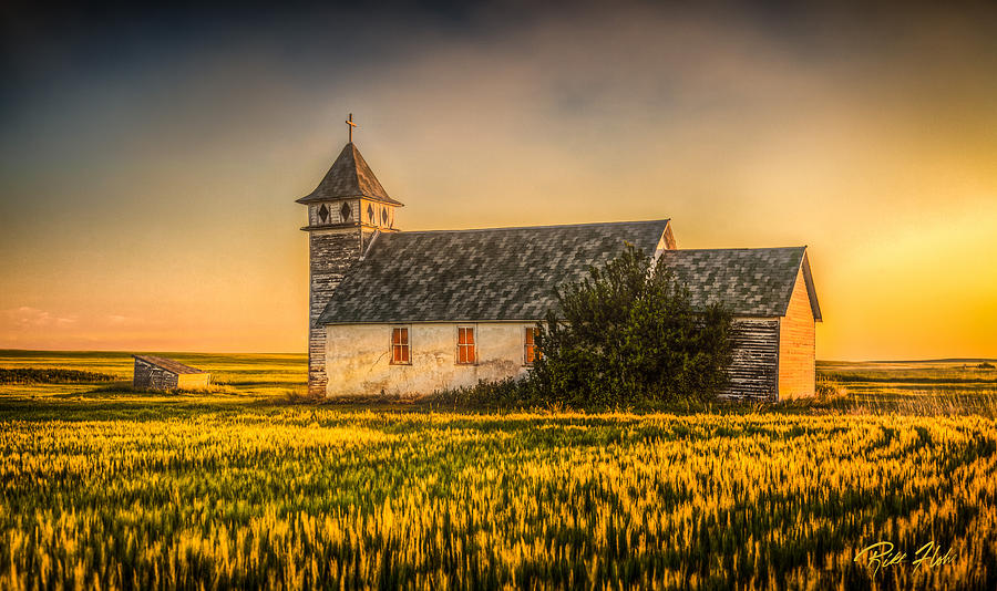 Dusk Glow at the Country Church  Photograph by Rikk Flohr