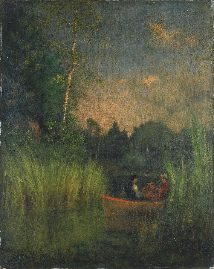 Dusk in the Rushes. Alexandria Bay Painting by George Inness