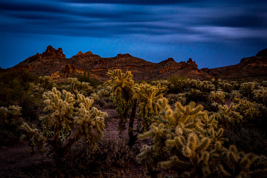 Dusk in the Superstitions Photograph by Paul LeSage