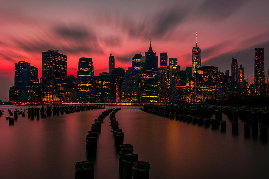 Dusk Manhattan Photograph by RC Pics | Fine Art America