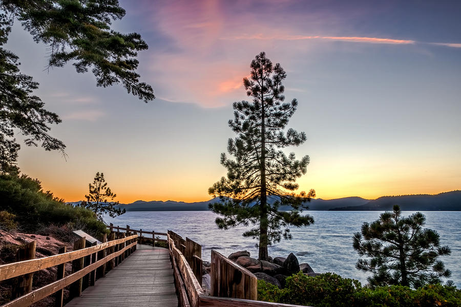 Mountain Photograph - Boardwalk at Dusk by Maria Coulson
