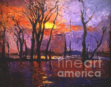 Dusk Painting - Dusk by Meihua Lu Dusk Painting - Dusk by Meihua Lu