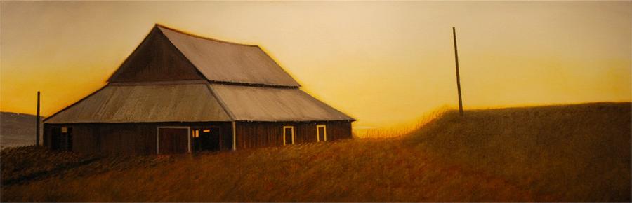 Sunset Painting - Dusk near Union by Leonard Heid