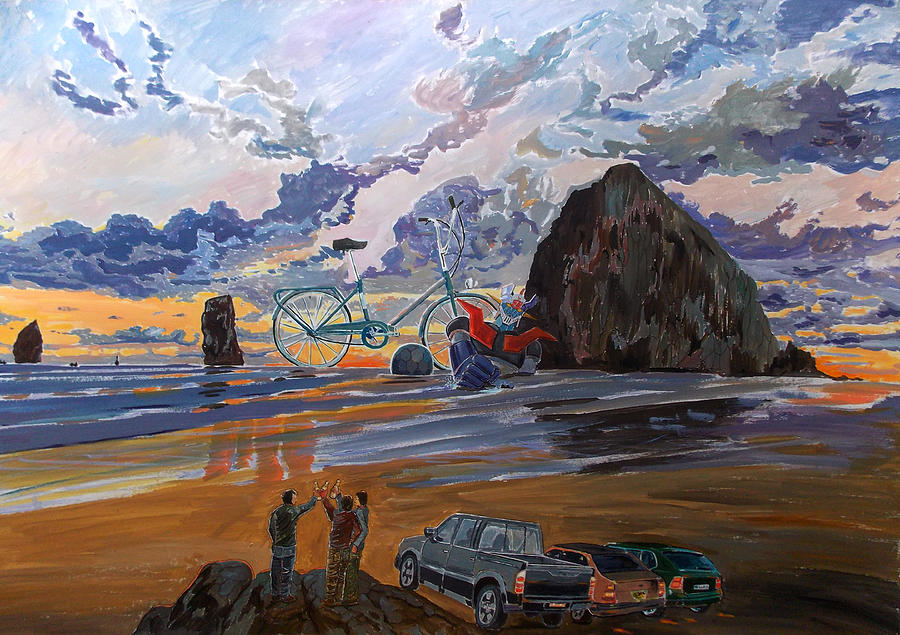 Car Painting - Dusk of memories by Lazaro Hurtado