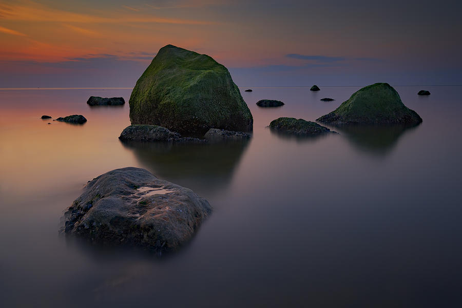 Sunset Photograph - Dusk on Long Island Sound by Rick Berk