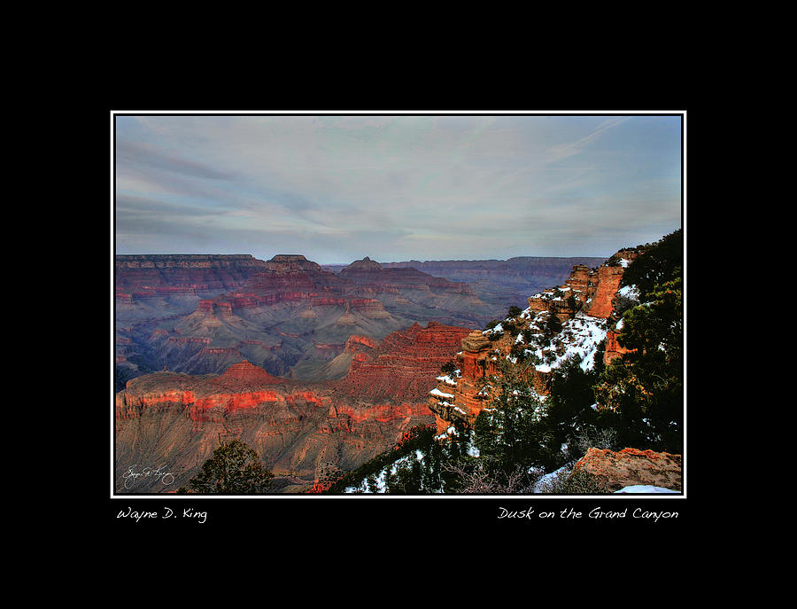 Dusk On The Grand Canyon Poster Photograph