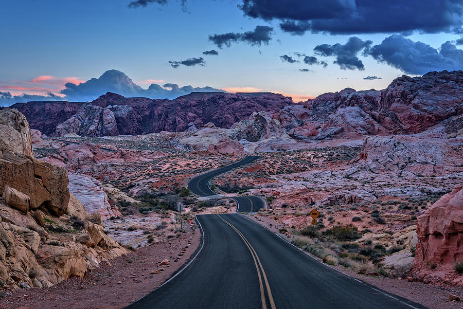 Sunset Photograph - Dusk On The Open Road by Rick Berk